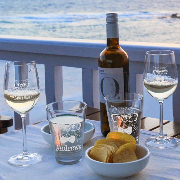 Hipster Cats Wine Glasses - Lifestyle (UPDATE)