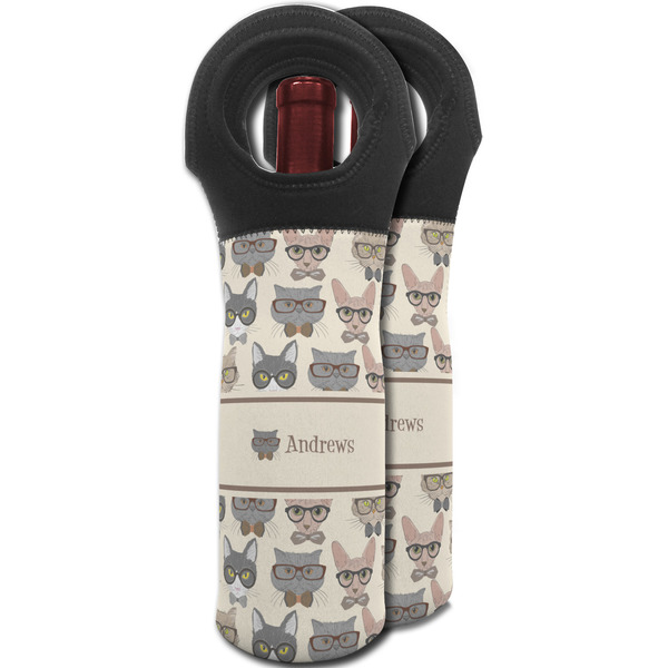 Hipster Cats Wine Tote Bag - MAIN