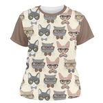 Hipster Cats Women's Crew T-Shirt - X Large