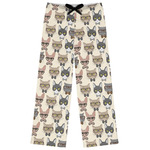 Hipster Cats Womens Pajama Pants - L