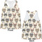 Hipster Cats Womens Racerback Tank Tops - Medium - Front and Back