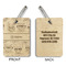 Hipster Cats Wood Luggage Tags - Rectangle - Approval