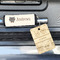 Hipster Cats Wood Luggage Tags - Rectangle - Lifestyle