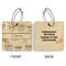 Hipster Cats Wood Luggage Tags - Square - Approval