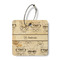 Hipster Cats Wood Luggage Tags - Square - Front/Main