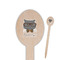 Hipster Cats Wooden Food Pick - Oval - Closeup