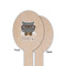 Hipster Cats Wooden Food Pick - Oval - Single Sided - Front & Back