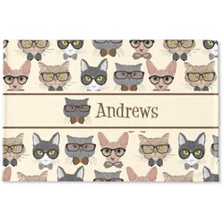 Hipster Cats Woven Mat (Personalized)