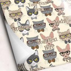 Hipster Cats Wrapping Paper Sheets - Single-Sided - 20" x 28" (Personalized)