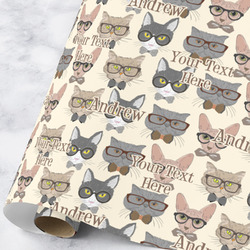 Hipster Cats Wrapping Paper Roll - Large (Personalized)