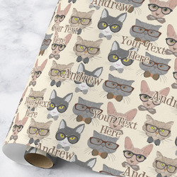 Hipster Cats Wrapping Paper Roll - Large - Matte (Personalized)