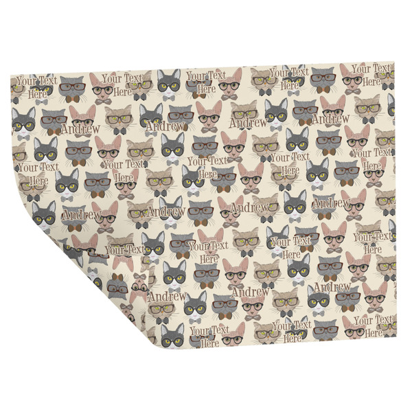 Custom Hipster Cats Wrapping Paper Sheets - Double-Sided - 20" x 28" (Personalized)