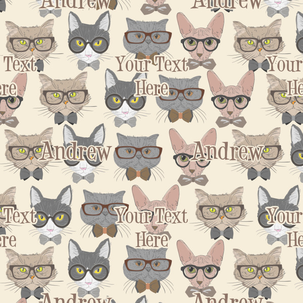 Hipster Cats Wrapping Paper Square