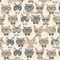 Hipster Cats Wrapping Paper Square
