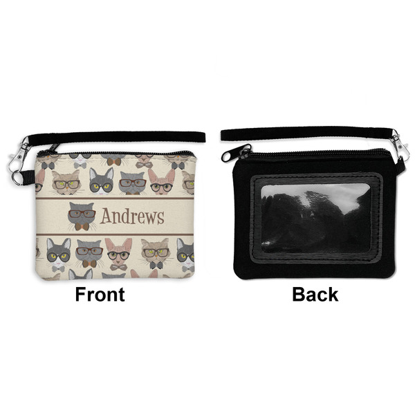 Hipster Cats Wristlet ID Cases - Front & Back