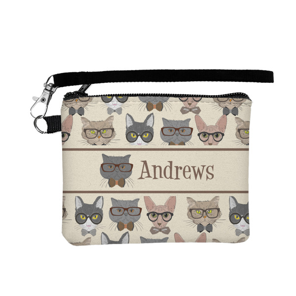 Custom Hipster Cats Wristlet ID Case w/ Name or Text