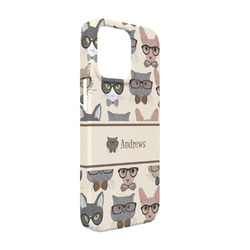 Hipster Cats iPhone Case - Plastic - iPhone 13 (Personalized)