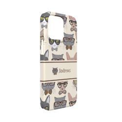 Hipster Cats iPhone Case - Plastic - iPhone 13 Mini (Personalized)