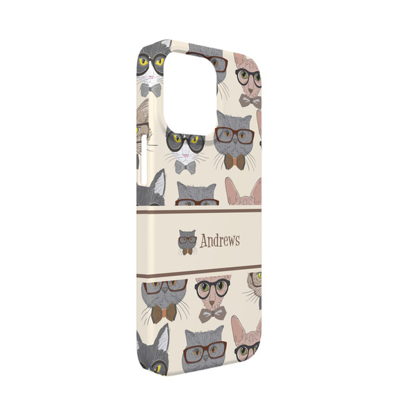 Custom Hipster Cats iPhone Case - Plastic - iPhone 13 Mini (Personalized)
