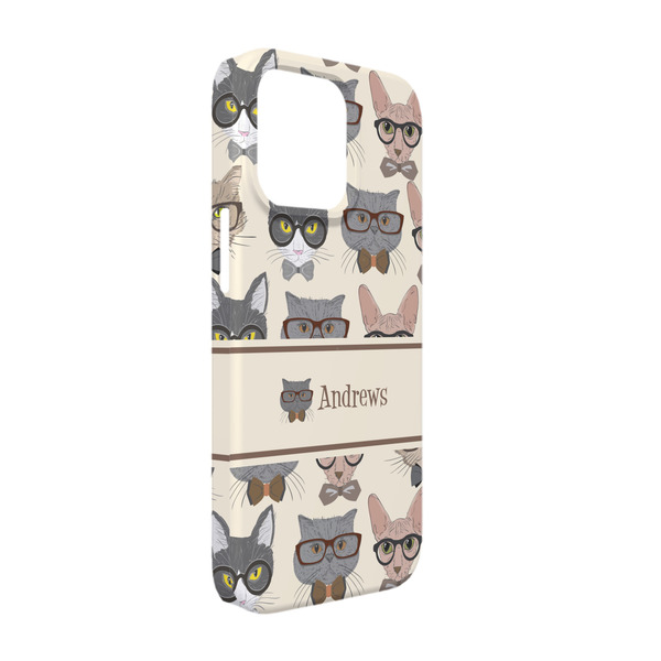 Custom Hipster Cats iPhone Case - Plastic - iPhone 13 Pro (Personalized)