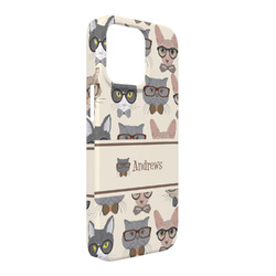 Hipster Cats iPhone Case - Plastic - iPhone 13 Pro Max (Personalized)