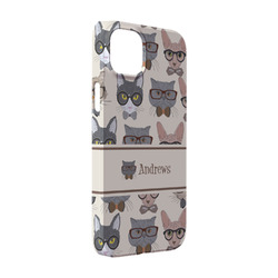 Hipster Cats iPhone Case - Plastic - iPhone 14 Pro (Personalized)