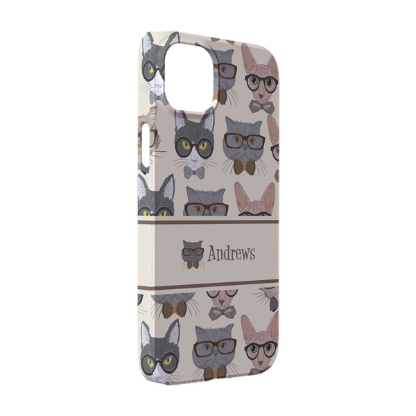 Custom Hipster Cats iPhone Case - Plastic - iPhone 14 Pro (Personalized)