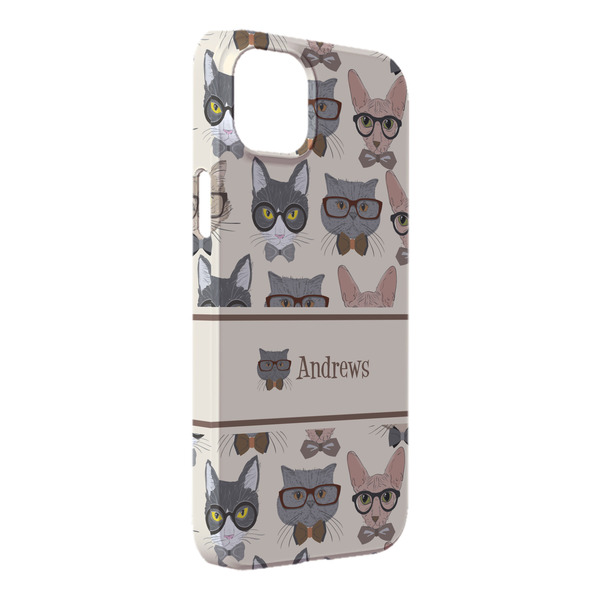 Custom Hipster Cats iPhone Case - Plastic - iPhone 14 Pro Max (Personalized)
