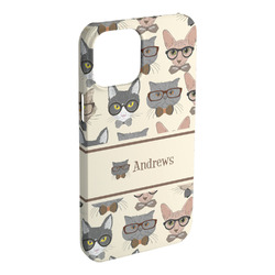 Hipster Cats iPhone Case - Plastic - iPhone 15 Plus (Personalized)