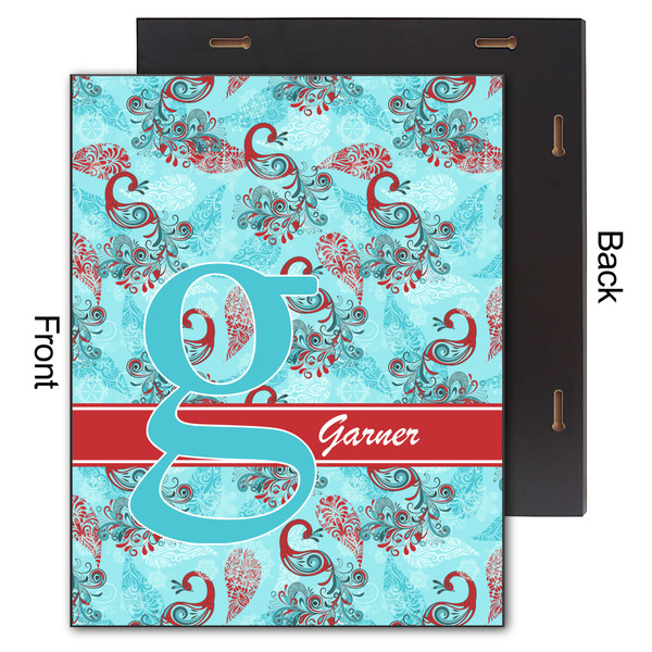 Peacock 11x14 Wood Print - Front & Back View