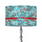 Peacock 12" Drum Lampshade - ON STAND (Fabric)