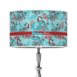 Peacock 12" Drum Lamp Shade - Poly-film (Personalized)