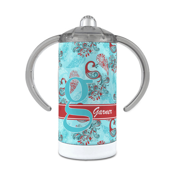 Custom Peacock 12 oz Stainless Steel Sippy Cup (Personalized)