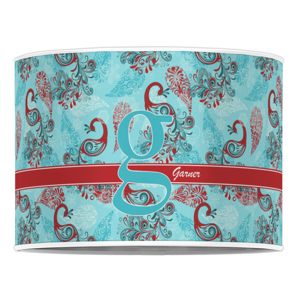 Peacock 16" Drum Lampshade - FRONT (Poly Film)