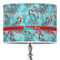 Peacock 16" Drum Lampshade - ON STAND (Poly Film)