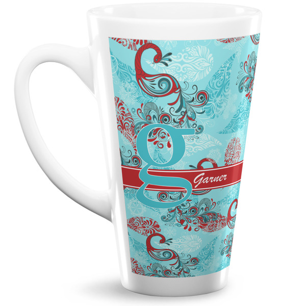 Custom Peacock Latte Mug (Personalized)