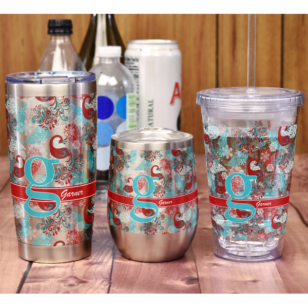 Peacock 20oz SS Tumbler - Full Print - In Context