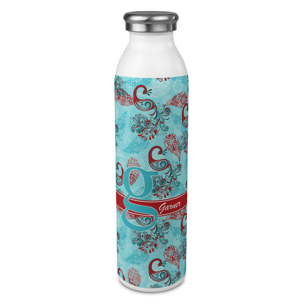 Custom Peacock 20oz Stainless Steel Water Bottle - Full Print (Personalized)