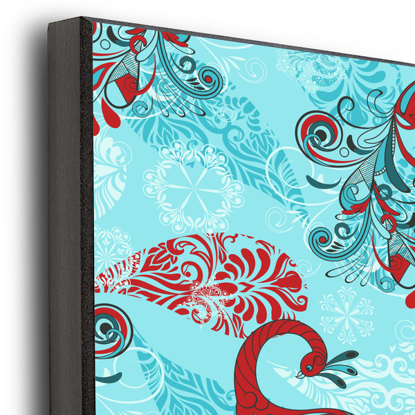 Peacock 20x24 Wood Print - Closeup