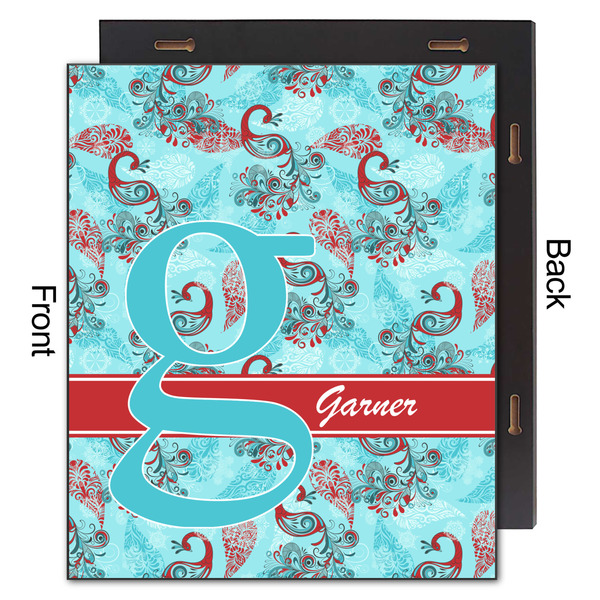 Peacock 20x24 Wood Print - Front & Back View