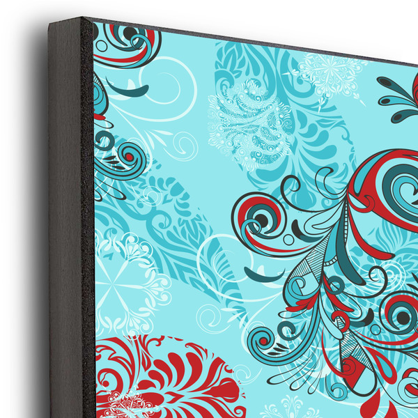 Peacock 20x30 Wood Print - Closeup