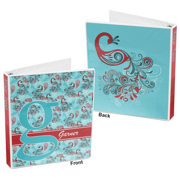 Peacock 3-Ring Binder Front and Back