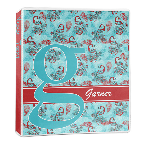 Custom Peacock 3-Ring Binder - 1 inch (Personalized)
