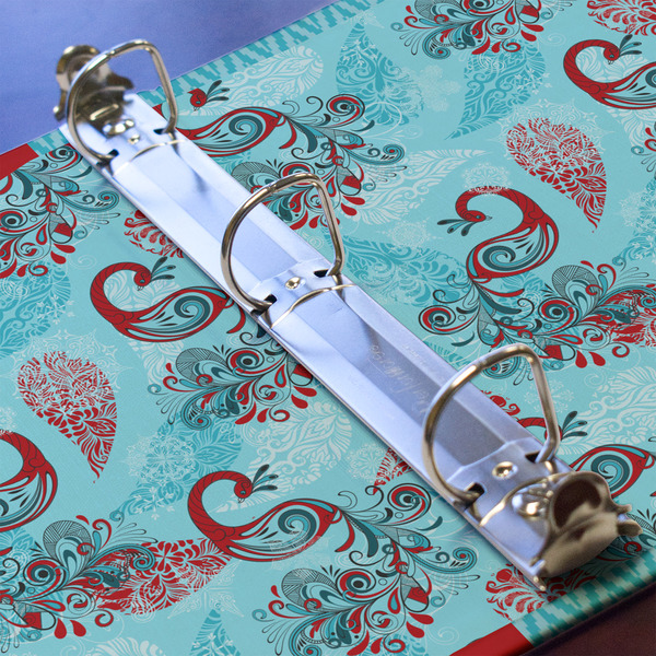 Peacock 3 Ring Binders - Full Wrap - 1" - DETAIL