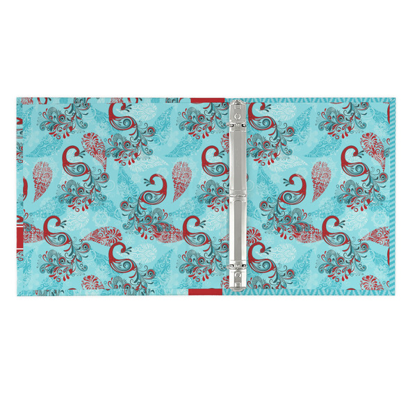 Peacock 3 Ring Binders - Full Wrap - 1" - OPEN INSIDE