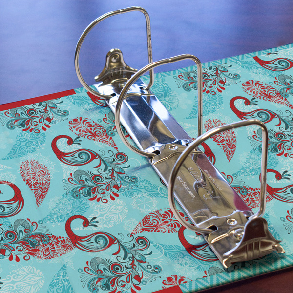Peacock 3 Ring Binders - Full Wrap - 3" - DETAIL
