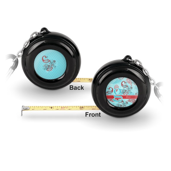 Peacock 6-Ft Pocket Tape Measure with Carabiner Hook - Front and Back