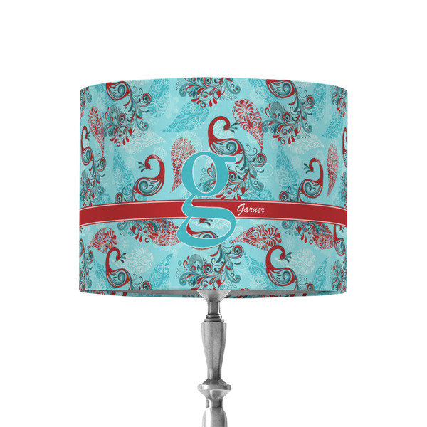 Custom Peacock 8" Drum Lamp Shade - Fabric (Personalized)