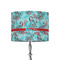 Peacock 8" Drum Lampshade - ON STAND (Fabric)