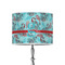 Peacock 8" Drum Lampshade - ON STAND (Poly Film)